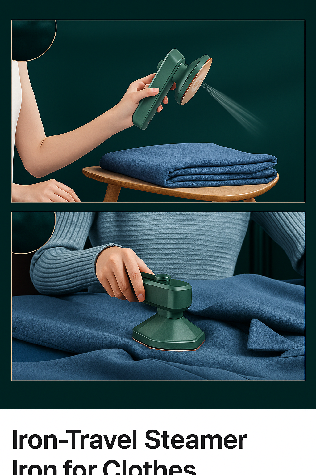 Iron-Travel Steamer Iron for Clothes , Portable Handheld Iron