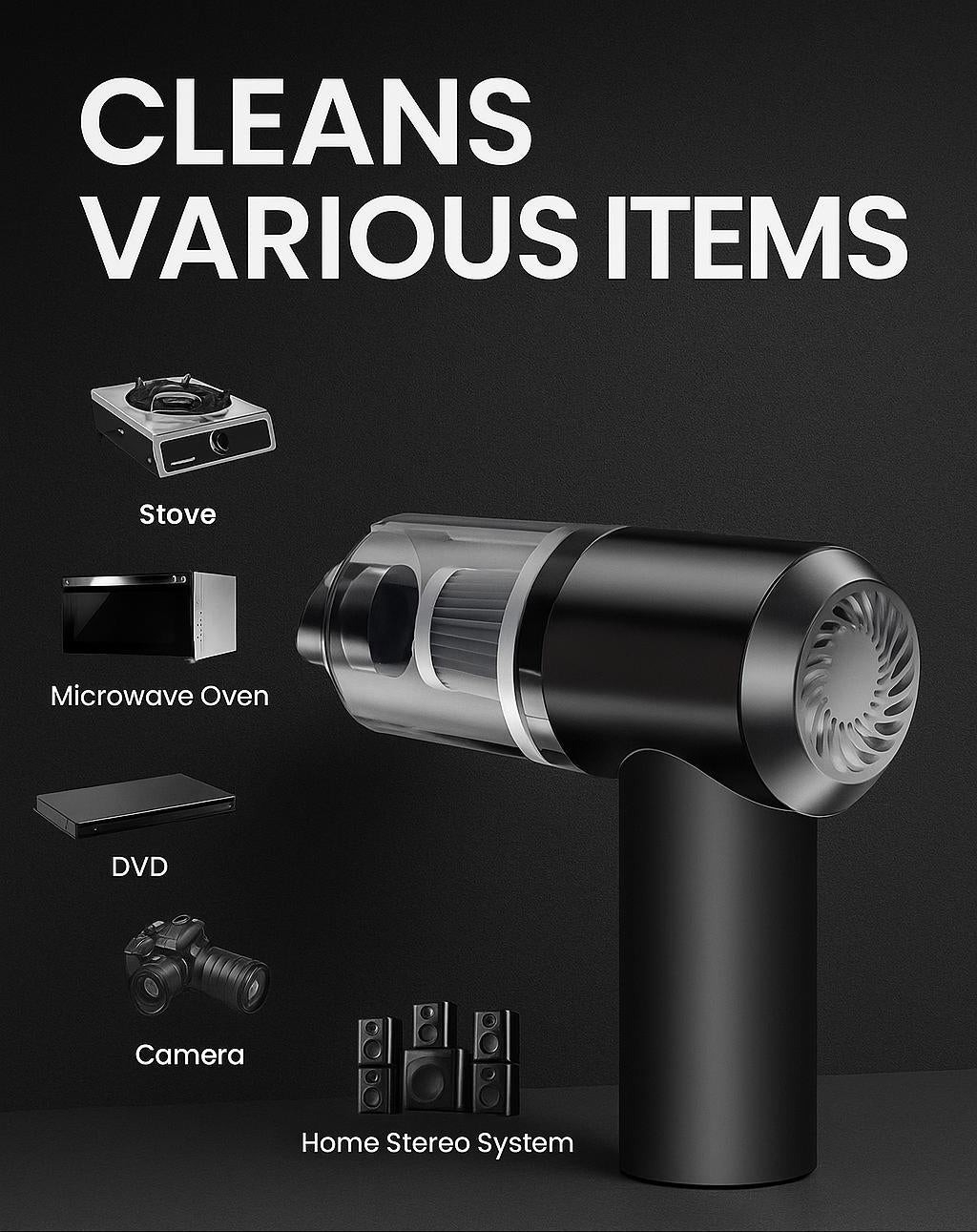Vacuum Suction Cleaner- Portable Air Duster Wireless
